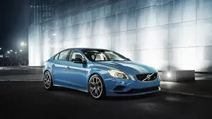 Volvo Sky Blue Sedan Wallpaper