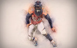 Von Miller Digital Drawing Wallpaper