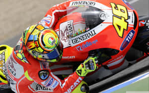 Vr46 Red Ducati Motorcycle Wallpaper