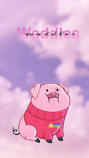 Waddles Digital Drawing Wallpaper