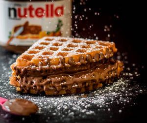 Waffle Stack Nutella Wallpaper