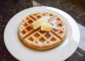 Waffles Butter Syrup Wallpaper