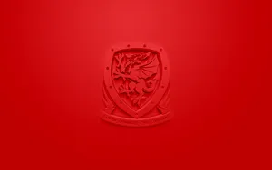 Wales National Football Team Embossed Crest Wallpaper