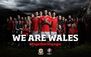 Wales National Football Team We Are Wales Slogan Wallpaper