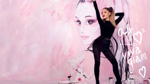 Wall Art Ariana Grande Black Suit Wallpaper