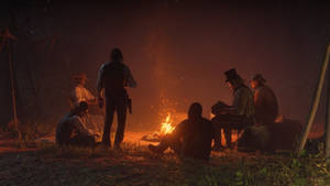 Wallpaper Bonfire, Outdoor, Red Dead Redemption 2 Wallpaper