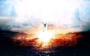 Wallpaper Explosion, Hand, Death, Heaven, Paint Wallpaper