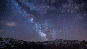 Wallpaper Mountains, Night, Sky, Stars Full Hd Wallpaper