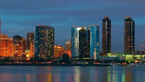 Wallpaper San - Diego, California, River, Skyscrapers Wallpaper