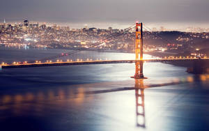 Wallpaper San Francisco, Night, Bridge, Lights, Hdr Wallpaper
