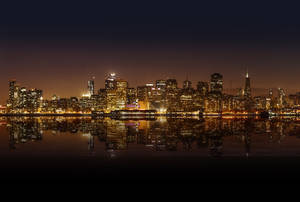 Wallpaper San Francisco, Night City, Panorama Wallpaper