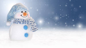Wallpaper Snowman, Snowfall, Winter, 5k, Celebrations Wallpaper