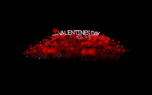 Wallpaper Valentines Day, Inscription, Hearts, Background, Black Wallpaper