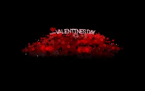 Wallpaper Valentines Day, Inscription, Hearts, Background, Black Wallpaper