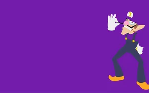 Waluigi In Action Wallpaper