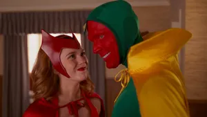 Wanda And Vision In Halloween Costumes Wallpaper