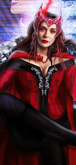 Wanda Maximoff Mixed Art Wallpaper