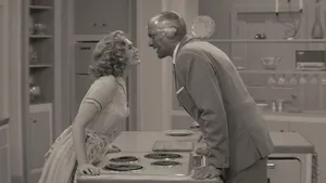 Wandavision Kitchen In 1950s Wallpaper