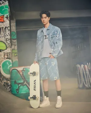 Wang Yibo Evisu Skater Wallpaper
