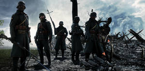 War Soldiers Waiting For Mission In Battlefield Wallpaper