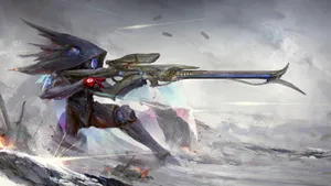 Warframe Soldier With Gun Wallpaper