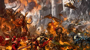 Warhammer 40k Battle Against Chaos Wallpaper