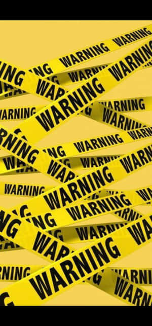 Warning Yellow Tape Wallpaper