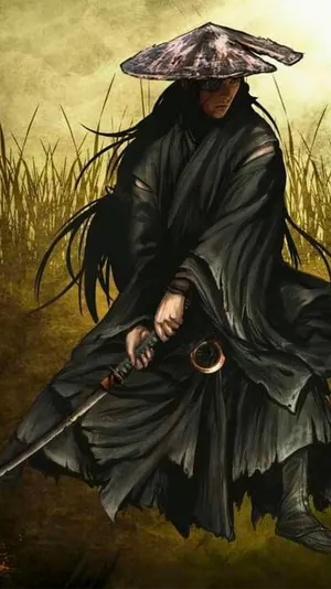 Warrior Samurai Colored Wallpaper