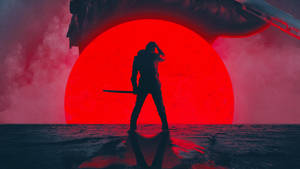 Warrior Silhoutte 1920 X 1080 Gaming Wallpaper