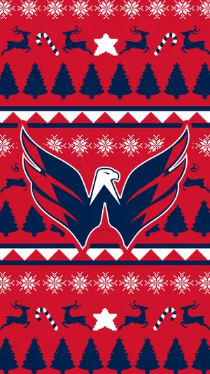 Washington Capitals Christmas Theme Wallpaper