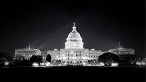 Washington Dc Capitol Monochrome Wallpaper