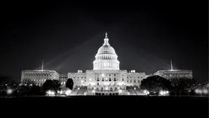 Washington Dc Capitol Monochrome Wallpaper