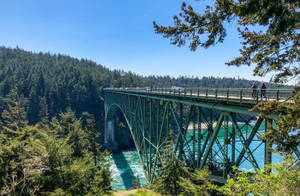 Washington Deception Pass Bridge Wallpaper