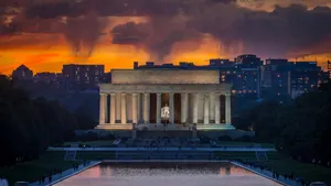 Washington Lincoln Memorial Evening Wallpaper