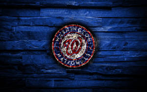 Washington Nationals Blue Brick Wallpaper