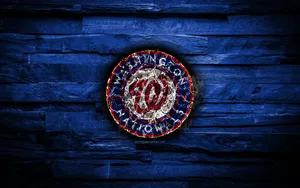 Washington Nationals Blue Brick Wallpaper