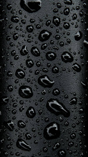 Water Droplets On Blank Black Wallpaper