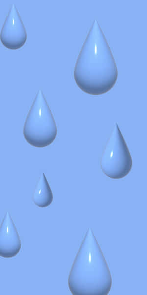 Water Drops On A Blue Background Wallpaper