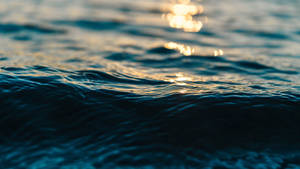 Water Surface Aesthetic Dark Blue Hd Wallpaper