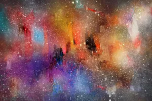 Watercolor Abstract White Spots Art Wallpaper