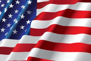 Waving American Flag Close-up Wallpaper