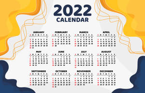 Wavy 2022 Calendar Wallpaper