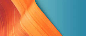 Wavy Orange And Teal Wallpaper