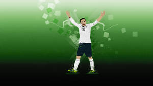 Wayne Rooney Green Vector Art Wallpaper