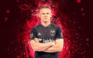 Wayne Rooney Neon Red Wallpaper