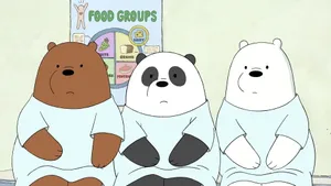 We Bare Bears Aesthetic Clinic Gown Wallpaper