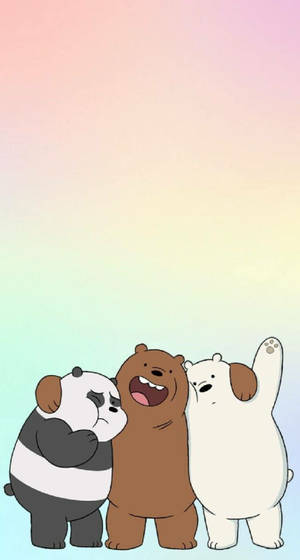 We Bare Bears Aesthetic Pastel Yellow Wallpaper