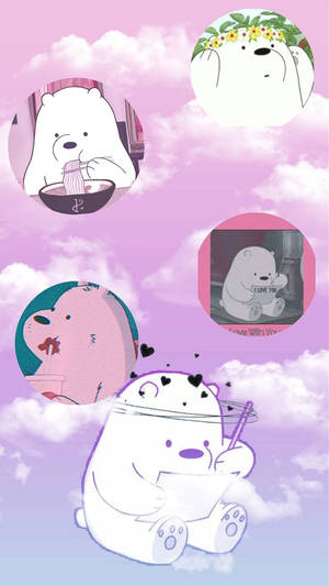 We Bare Bears Aesthetic Purple Sky Wallpaper