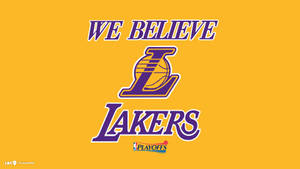 We Believe Lakers Yellow Cover Wallpaper