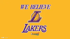 We Believe Lakers Yellow Cover Wallpaper